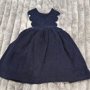 bella bliss Navy Blue Scalloped Casual Dress